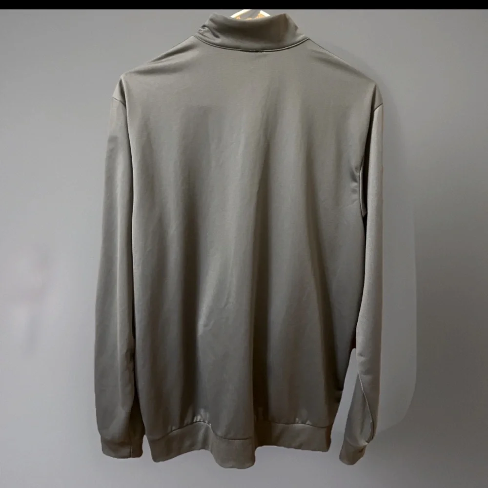 Adidas Originals Grey Black Stripes Track Top Full Zip Jacket Mens Sz XL